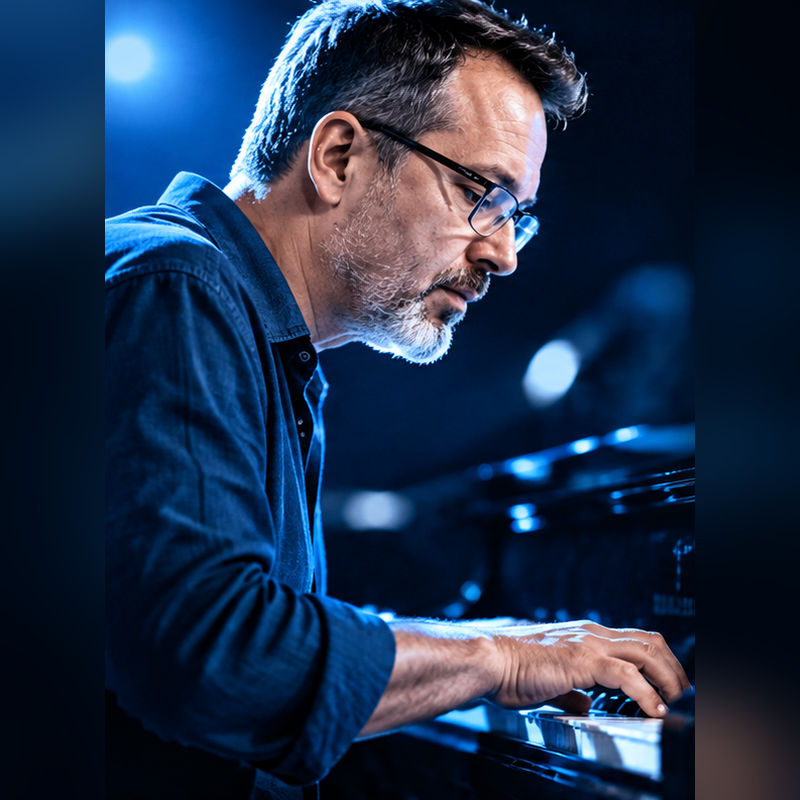 Davide Calvi al pianoforte